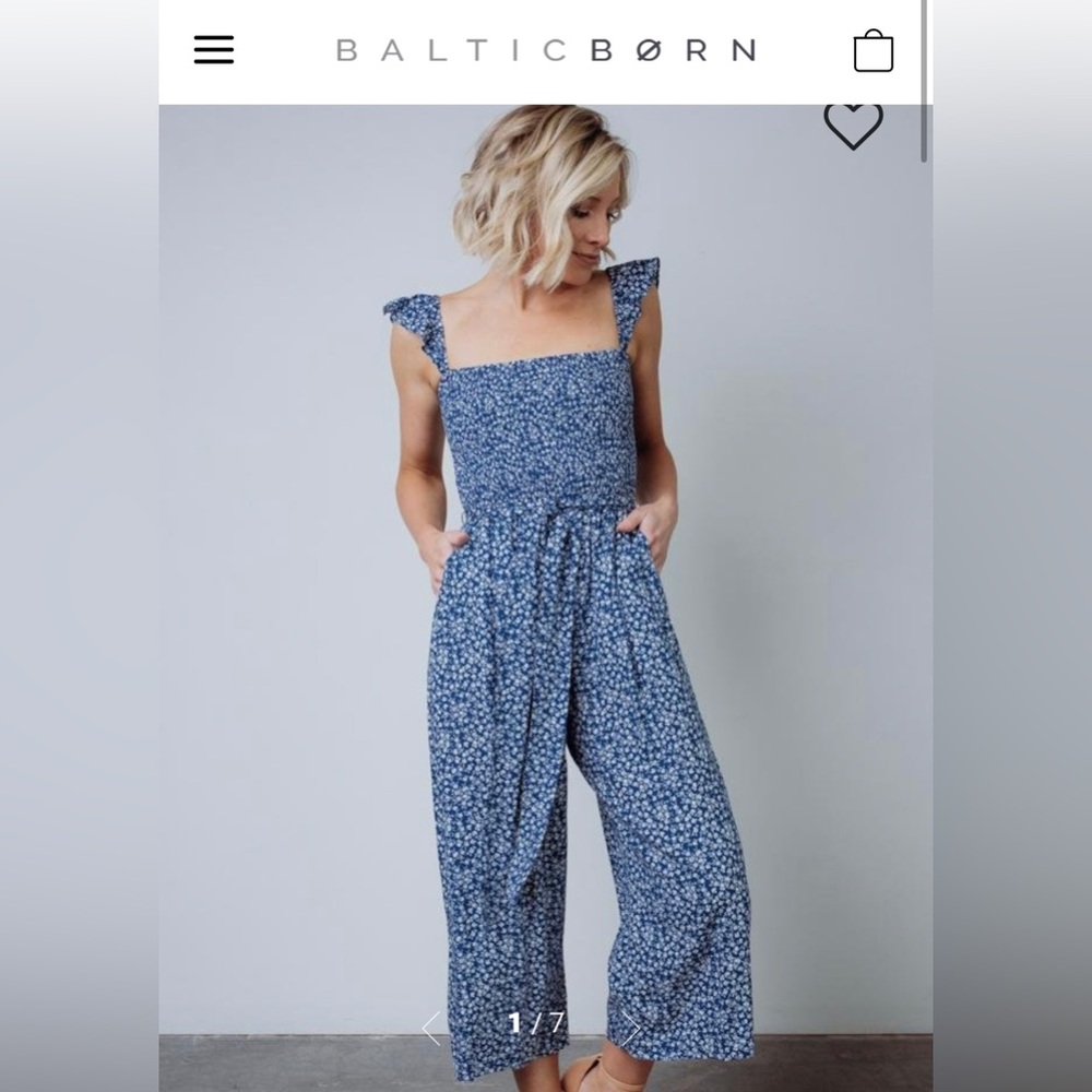 Baltic Born- Hadley Smocked Jumpsuit- Sz Large